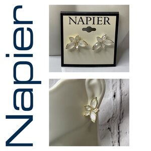 🐘🐘💓 Napier Mix Match Gold and Silver Floral Earrings